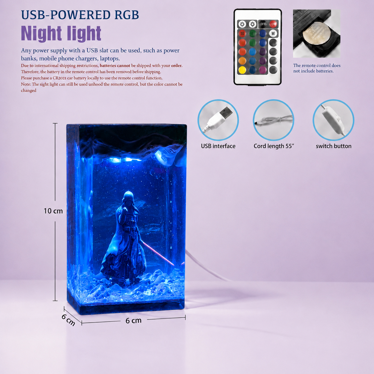 Lampe en résine Vador