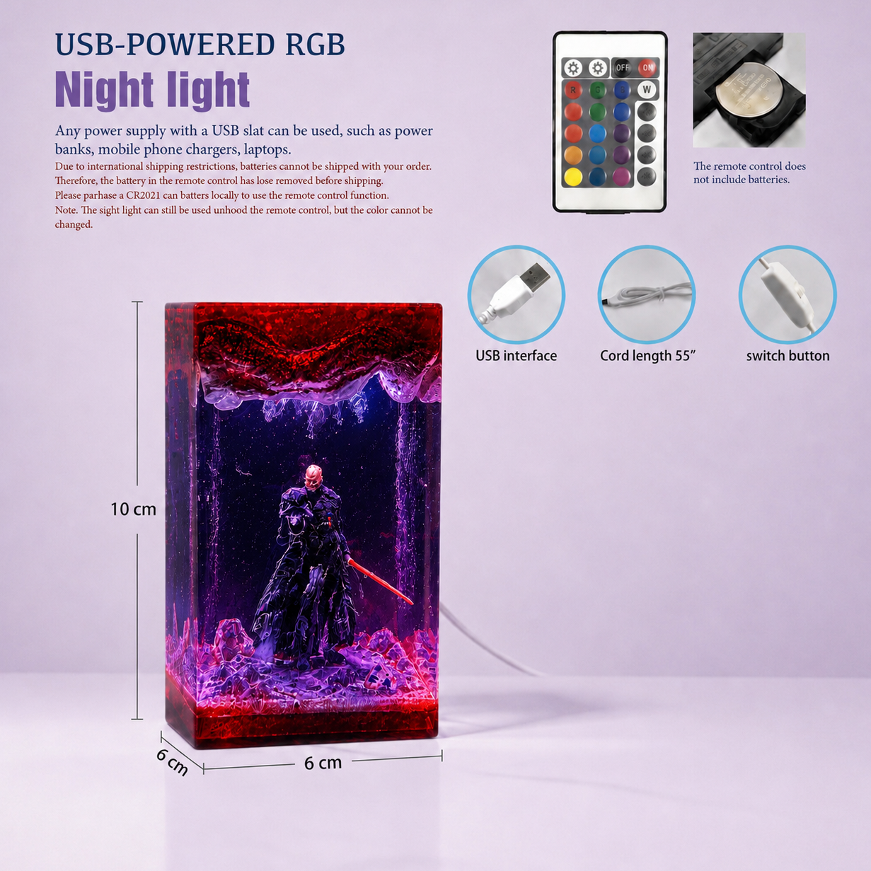 Vador unmasked Resin lamp