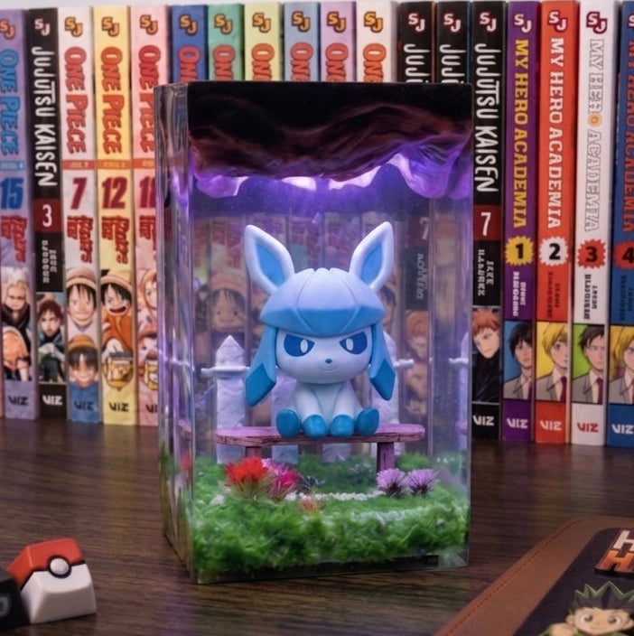 Poke Glaceon Resin Lamp